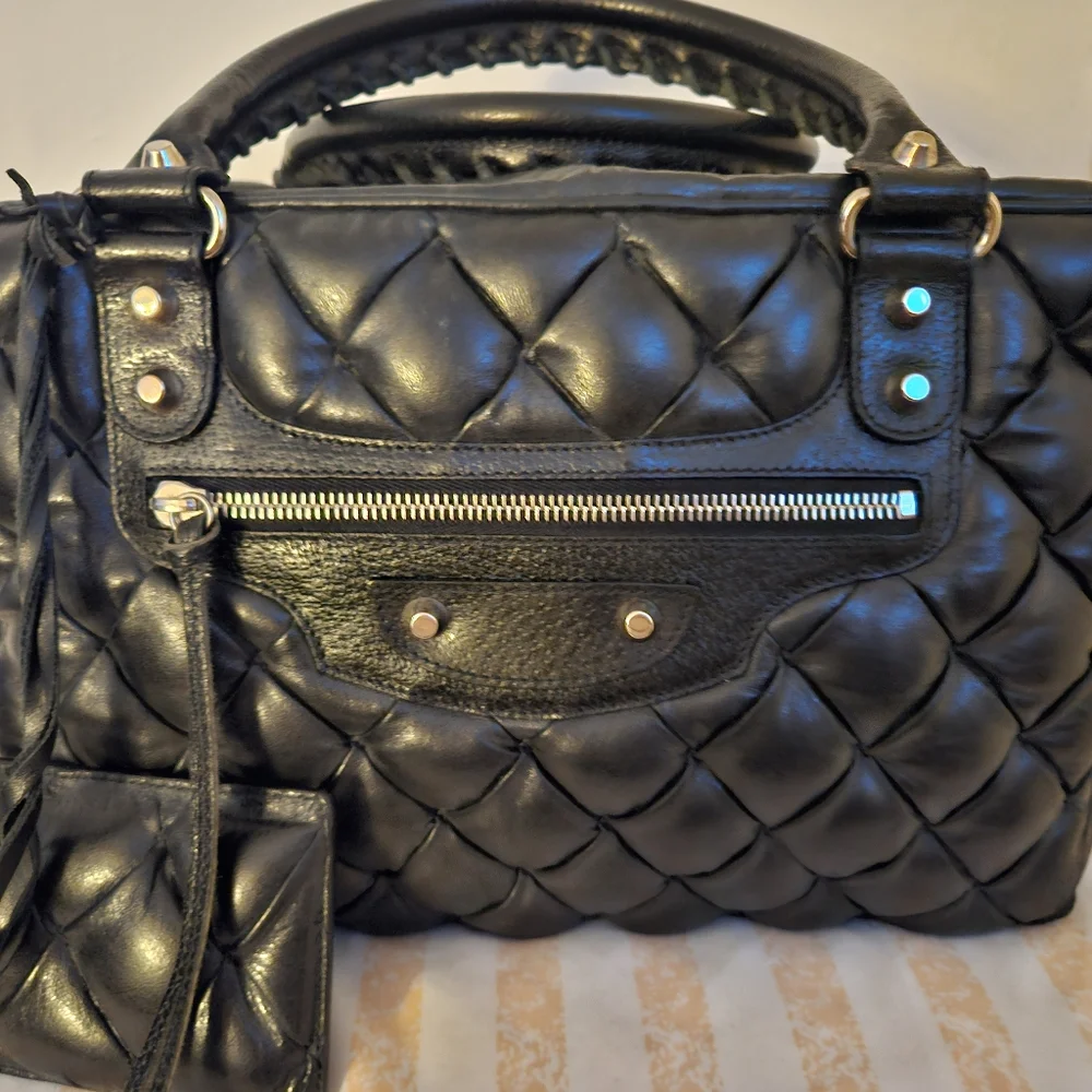 Balenciaga Black Quilted Satchel - Picture 11 of 11